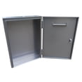 thumbnail image 4 of FixtureDisplays® Metal Box Mail box Secure Collection Box Ticket Box, Easy Wall Mount 18107-SILVER FLAT, 4 of 5