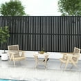 thumbnail image 4 of POSHIONS Privacy Screen Freestanding Room Divider Outdoor Privacy Metal Fence Panel Series Black 6.3 ft. H X 4 ft. W, 4 of 6