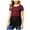 Burgundy, variant on maison Jules Womens Peplim Lace Hem Knit Blouse, Red, Small
