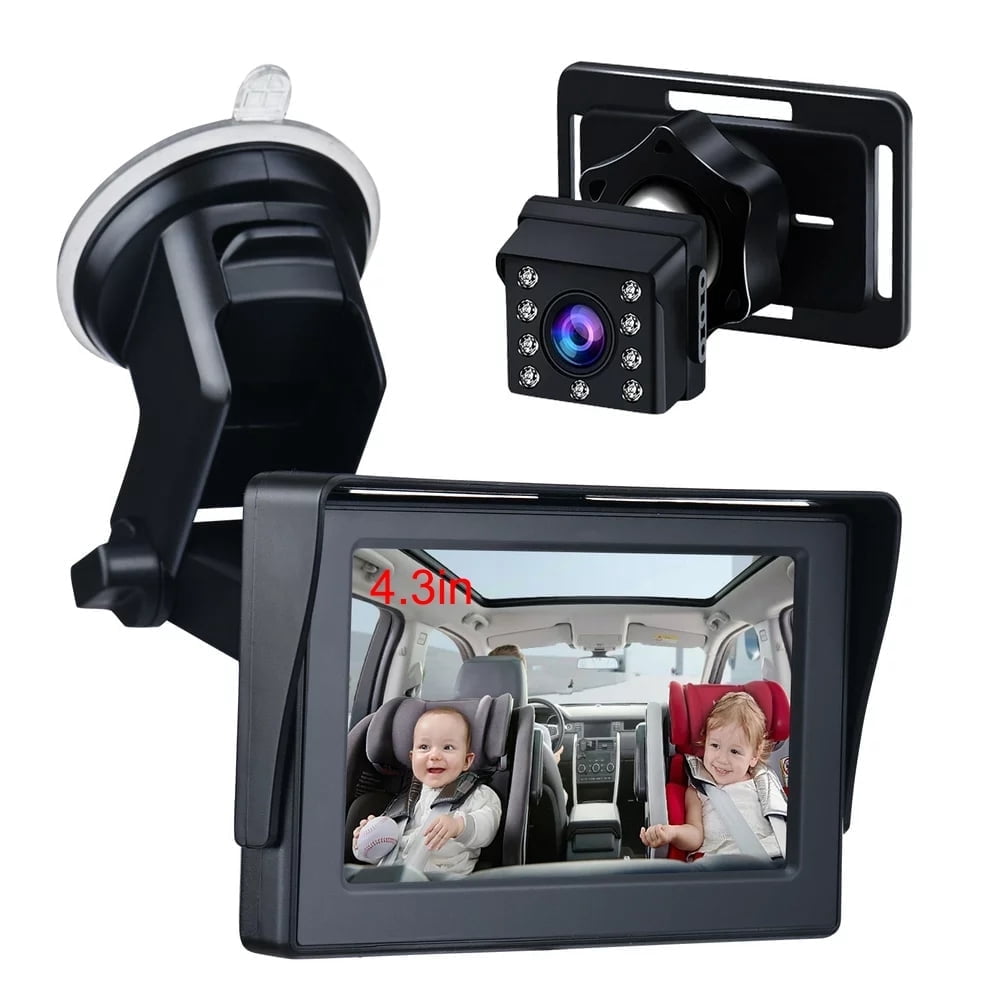 56 STORE Baby Car Back Seat Camera, 4.3" HD 1080P Monitor Screen Camera Night Vision Infant Mirror