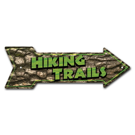 SignMission P-ARROW12-999821 12 x 36 in. Wide Hiking Trails Arrow Sign