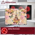 thumbnail image 3 of Vintage Eiffel Tower Stove Top Cover for Electric, Rose Butterfly Glass Ceramic Stove Cover, Heat Resistant Flat Stovetop Protector, Dish Drying Mats for Kitchen, 3 of 7