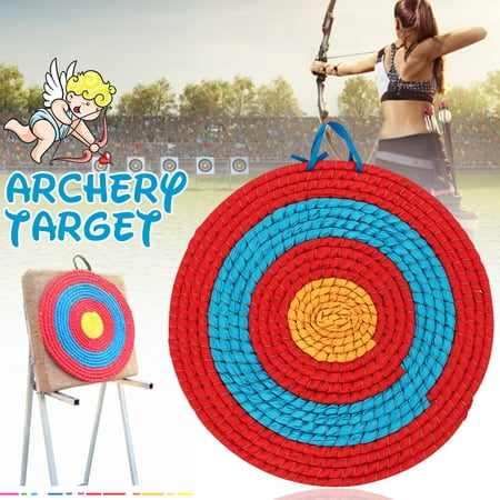 Hand-Made Archery Arrow Target, Traditional Retro Shooting Arrow Target with Hanging Sling Backyard Straw Targets Bow Target Darts Target Props Sports Training