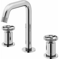 VIGO VG01301CH 8" H VIGO Cass 2-Handle Three Hole Bathroom Faucet in Chrome