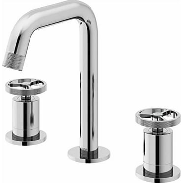VIGO VG01301CH 8" H VIGO Cass 2-Handle Three Hole Bathroom Faucet in Chrome