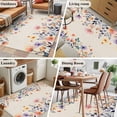 thumbnail image 5 of Spring Floral Area Rugs 2.7'x5', Washable Small Throw Rugs for Kitchen Bedroom, Elegant Flowers Farmhouse Botanical Rustic Indoor Outdoor Rug Non-Slip Low Pile Carpet Runner Reversible Floor Mats, 5 of 8