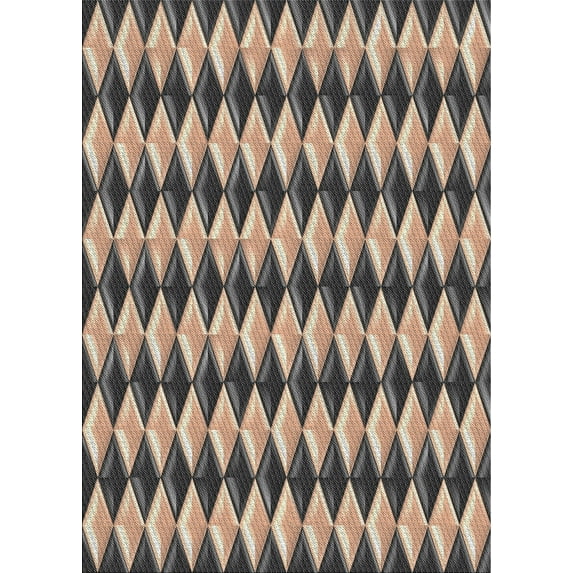 Ahgly Company Indoor Rectangle Patterned Taupe Brown Novelty Area Rugs, 2' x 5'