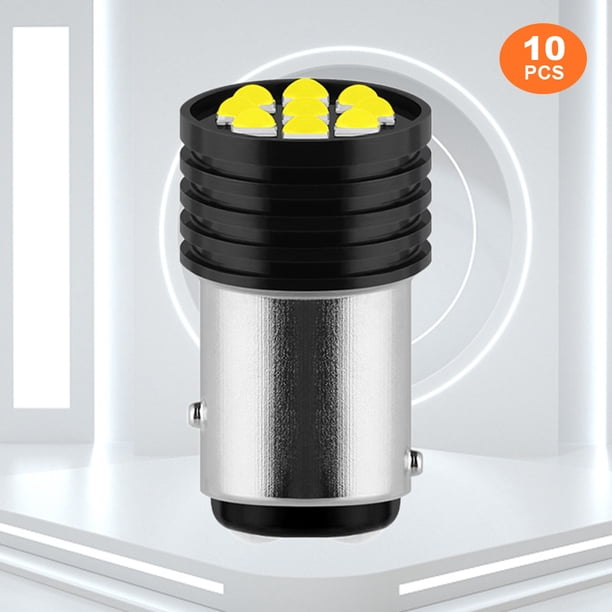 Luz De Señal De Giro Led Para Coche Luz de marcha atrás automática de 12 V, luz trasera LED universal para coche (1157 blanco) Sywqhk Accesorios para autos y motos