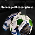 thumbnail image 2 of Guantes de fútbol acolchados para jóvenes con agarre flexible y palma para linieros de fútbol y porteros, 2 of 8