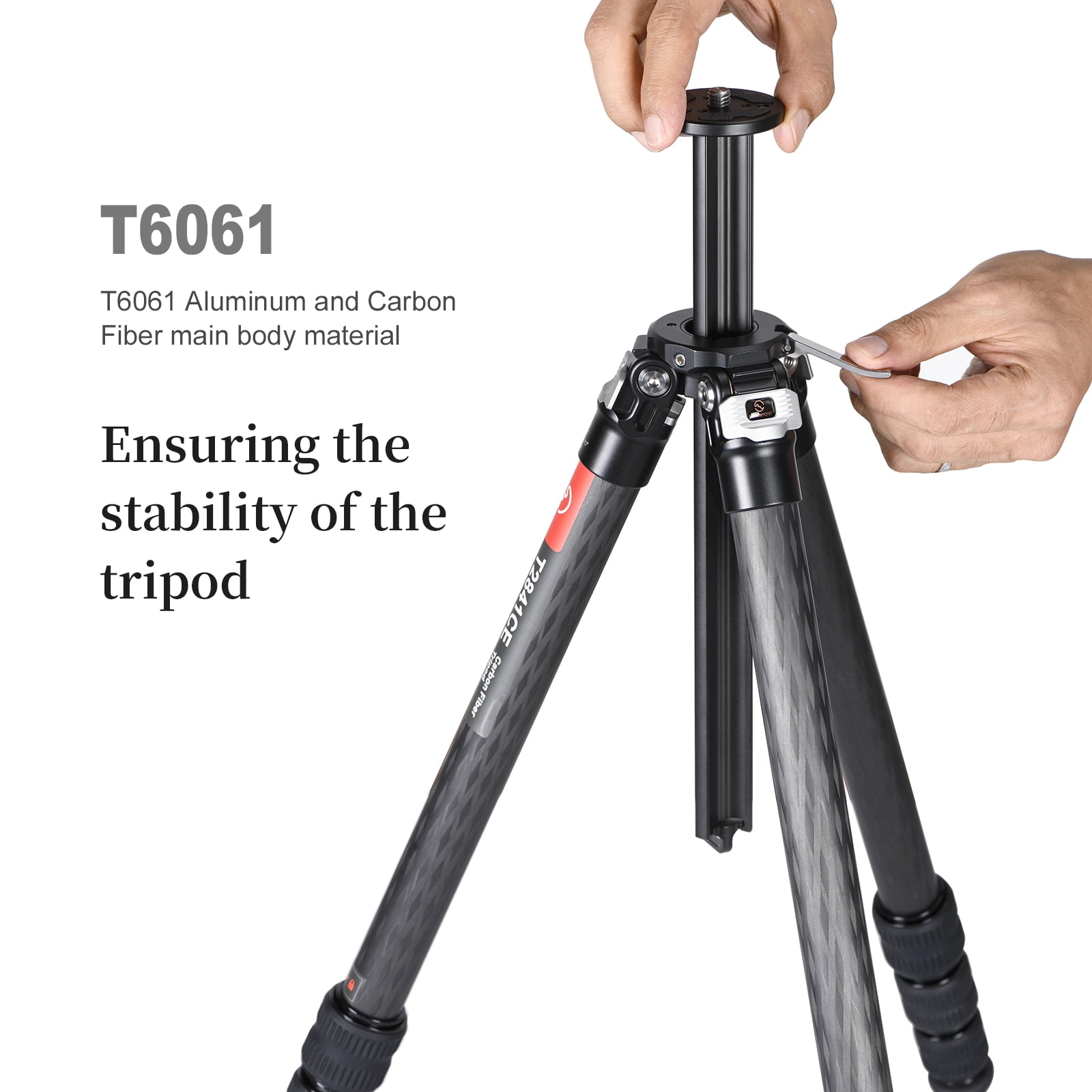 SUNWAYFOTO T2841CE Travel Tripod Carbon Fiber Compact Light Portable Professional Tripod Dslr Camera Waterproof,33.0lb Load