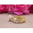 thumbnail image 3 of Bluebelljewels Engagement Wedding Bridal Ring Set Oval Cut Cubic Zirconia 14K Yellow Gold Finish, 3 of 5