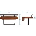 thumbnail image 4 of Wood Toilet Paper Holder With Shelf - Rustic Pine Wood Shelving with Bar & Black Metal Storage Rack For Tissue Rolls, Wipes, Hand Towels - Wall Mounted Modern Farmhouse Bathroom Organizer, 4 of 4