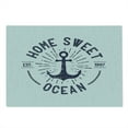 thumbnail image 2 of Anchor Cutting Board, Home Ocean Lettering on a Nautical Sketch with Worn out Background, Decorative Tempered Glass Cutting and Serving Board, Large Size, Navy Blue and White, by Ambesonne, 2 of 5
