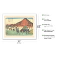 thumbnail image 2 of Oiwake-shuku Station - from Sixty-nine Stations of Kiso Road - Vintage Japanese Ukiyo-e Woodblock Print by Hiroshige, Eisen c.1800s - Bamboo Fine Art 290gsm Paper Print (Unframed) 24x32in, 2 of 4