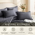 thumbnail image 3 of DHOLE Twin Comforter Set 5 Pieces – Seersucker Textured Waffle Weave Bed in a Bag, All-Season Lightweight Microfiber Bedding Sets with Sheets & Pillow Shams, Farmhouse Vintage Decor – Gray, 3 of 12