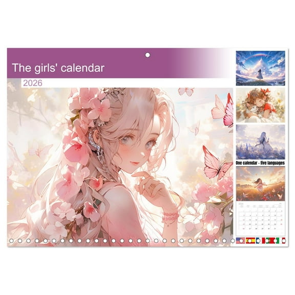 The girls' calendar (Monthly Wall Calendar 2026 11.7 x 16.5 (open)), CALVENDO 14 Month Calendar