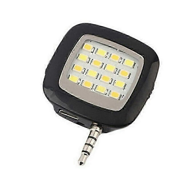 Mini 3.5mm Jack Rechargeable 16 LED Selfie Flash Fill in Light for Smartphone JIKAIX