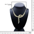 thumbnail image 6 of 14k Yellow Gold 17.0 Cttw Diamond Double Row Lariat 18" Inch Tennis Necklace with Pear Shape Diamond Drop Tips (I-J Color, VS2-SI1 Clarity), 6 of 8