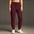 thumbnail image 4 of Lumtrix Sweatpants Women Fall Fashion 2026 Baggy Joggers Workout Lounge Lightweight Comfy High Waisted Athletic Sweat Pants With Pockets Wine 2XL, 4 of 4