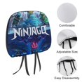 thumbnail image 3 of Ninjago Poster Car Headrest Cover Decor Vehicles Seat Pillow Cover Protector Accessories Auto Front/Rear Seats Head Rest Cover Universal Fit Most Cars Sedan SUV Van, 3 of 7