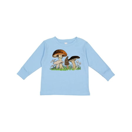 

Inktastic Mushroom Hunting for Morel Mushroom Gift Toddler Boy or Toddler Girl Long Sleeve T-Shirt