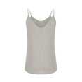 thumbnail image 7 of QLEICOM Women Summer Camisole Twist Tank Tops Soild Color Spaghetti Strap Camisole Loose Fit Casual Sleeveless Basic Tank Gray M, US Size:6, 7 of 7