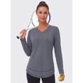 thumbnail image 4 of Rosvigor Womens Workout Tops Long Sleeve V Neck Tee Shirts Athletic Shirts Comfy Activewear Tops for Gym Running Yoga, 4 of 8