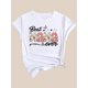thumbnail image 2 of Women's Casual Crew Neck T-Shirt with "Best Mama Ever" Butterfly Heart Print, 100% Polyester Knit Fabric, Medium Stretch, Fashionable Short Sleeve Top for Spring/Summer/Fall, 2 of 7