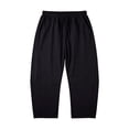 thumbnail image 4 of Linen Capris for Women Linen Barrel Pants Flowy Trousers High Waisted Pull On Pants With Pockets Casual Lounge Pant With Drawstring Women's Linen Capris Elastic Waist Work Relax Fit Lounge, 4 of 7