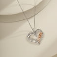 thumbnail image 4 of Cali Trove Diamond Mom Heart Pendant Necklace 1/10 Ct Natural Diamonds 18KT Rose Gold Vermeil on Sterling Silver Mother’s Day Gift for Mom, 4 of 7