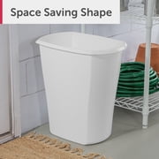 Sterilite Large Kitchen Trash Can, 10 Gallon Plastic Garbage Bin with No Lid, White