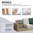 thumbnail image 3 of Convertible Sectional Sofa Couch,3 Seat L Shaped Couches with Storage Function Ottoman,Modern Linen Convertible Sectionals Sofas with Armrest Reversible Chaise,Small Spaces Sofa (Green), 3 of 6