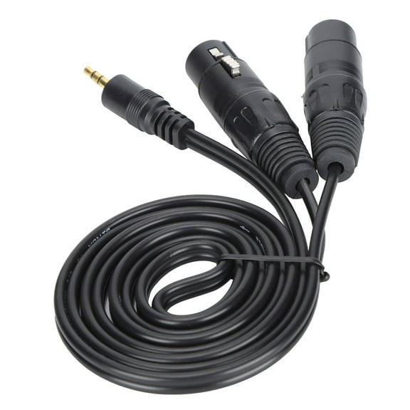 1.5m Dual XLR Female to 3.5mm Connector Cable for Condenser Microphone Audio Line - 3.5mm XLR Cable - 1.5 Meter