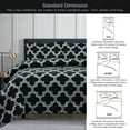 thumbnail image 3 of 3 Piece Reversible Down Alternative Comforter Set - Lightweight All Season Comforter with Two Shams - Quilted Duvet Insert with Box Stitched –Hypoallergenic, Soft, Fluffy (King, Black), 3 of 7
