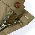 thumbnail image 7 of Big and Tall Men's Cotton Capri Pants 3/4 Lenght Pants Elastic Waist Workout Cargo Hiking Shorts with Pockets, 7 of 7