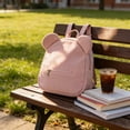 thumbnail image 3 of Cute Bear Ear Corduroy Backpack for Kids Daily Casual Commute Travel, 3 of 5