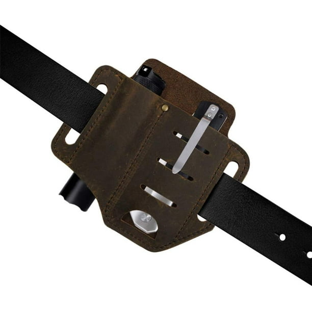 Multitool Sheath for Belt, Leather EDC Tools Pocket Organizer for