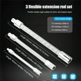 thumbnail image 3 of Universal Electric Wrench Socket, Bendable Flexible Shaft, Universal Ratchet Wrench Extension Rods Set Flexible Spring Steel Bit Adapters 20cm, 3 of 6