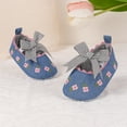 thumbnail image 5 of Bonario Baby Girls Dress Shoes Infant Mary Jane Bowknot Soft Sole Shoes for Newborn First Walker, 5 of 8