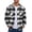 Buffalo Black, variant on Men's Flannel Plaid Shacket - Casual Button Down, Long Sleeve Fleece Shirt Jacket with Pockets