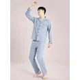 thumbnail image 4 of Pijama De Algodón Para Hombre, Pijama Con Botones, Pijama, 4 of 7