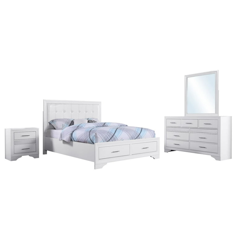 Norah 4 Piece Queen Bedroom Set White Walmart