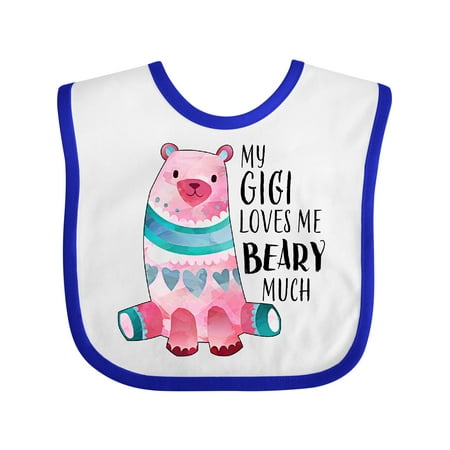 

Inktastic My Gigi Loves Me Beary Much with Cute Bear Gift Baby Boy or Baby Girl Bib