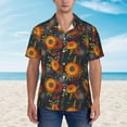 thumbnail image 4 of Fotbe Sunflowers Hawaiian Shirt for Men Unisex Summer Beach Casual Short Sleeve Cotton Linen Button Down Shirts-Medium, 4 of 9