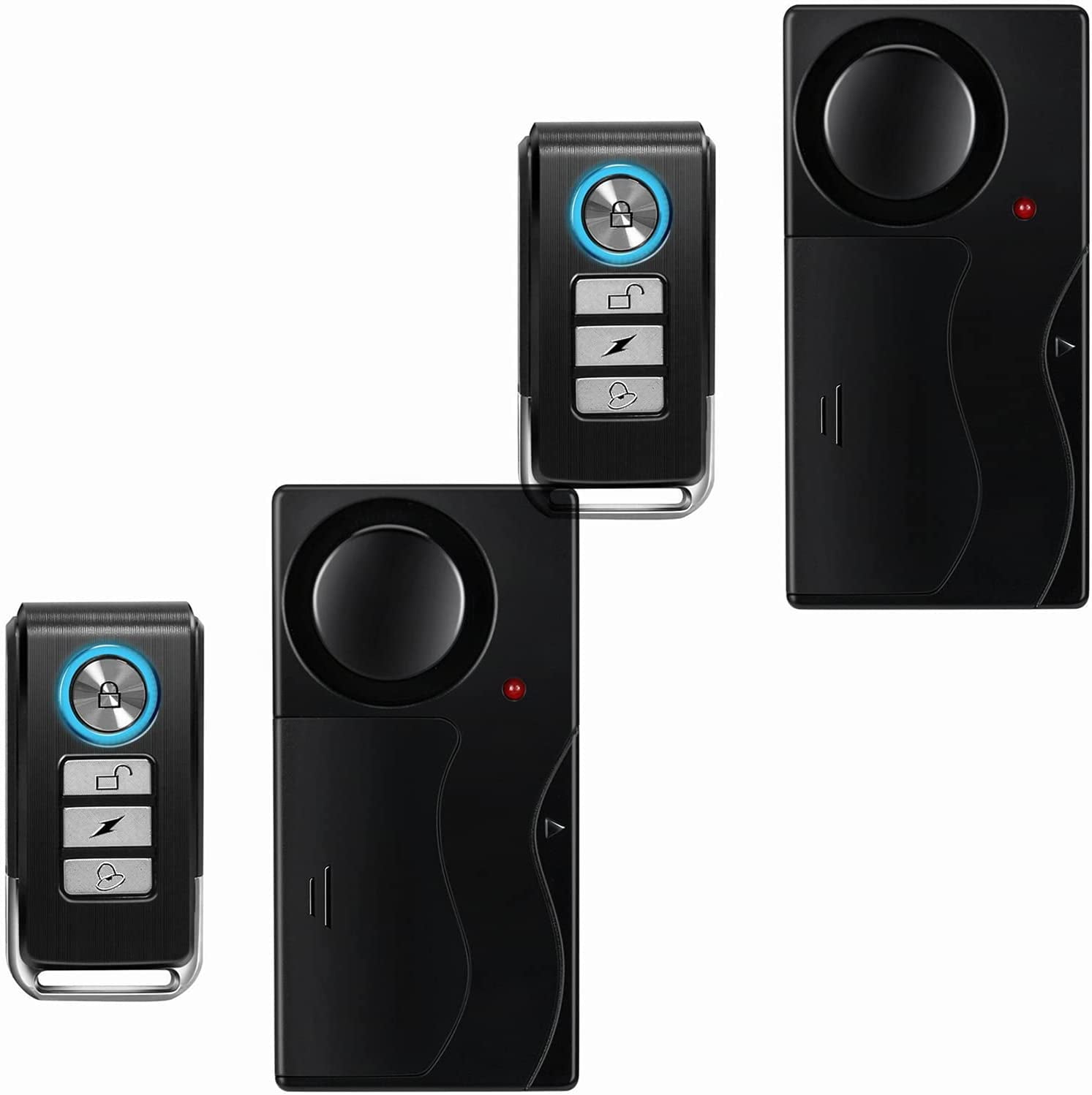 Wsdcam Anti-Theft Alarm Bike/Motorcycle/Home Security Wireless Vibration Alarm with Remote Control 2Pack
