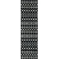 thumbnail image 3 of Unique Loom Tribal Trellis Collection Area Rug - Alaoui (2' x 7' Runner Black and White), 3 of 11