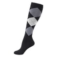 thumbnail image 1 of VJATTWR Clearance Women Checked Pattern Running Socks Knee Socks Travel Socks Long Socks Compression Socks, 1 of 2