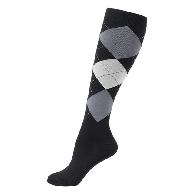 VJATTWR Clearance Women Checked Pattern Running Socks Knee Socks Travel Socks Long Socks Compression Socks
