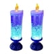 thumbnail image 1 of Lámpara 2 uds velas navideñas sin llama luces LED velas de cristal lámparas de noche (azul) Tmvgtek Para estrenar, 1 of 3