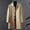 Khaki, variant on Qulqfy Mens Plus Size Coat Beige Winter Lapel Collar Business Single Breasted Trench Coat Mens Pea Coat L